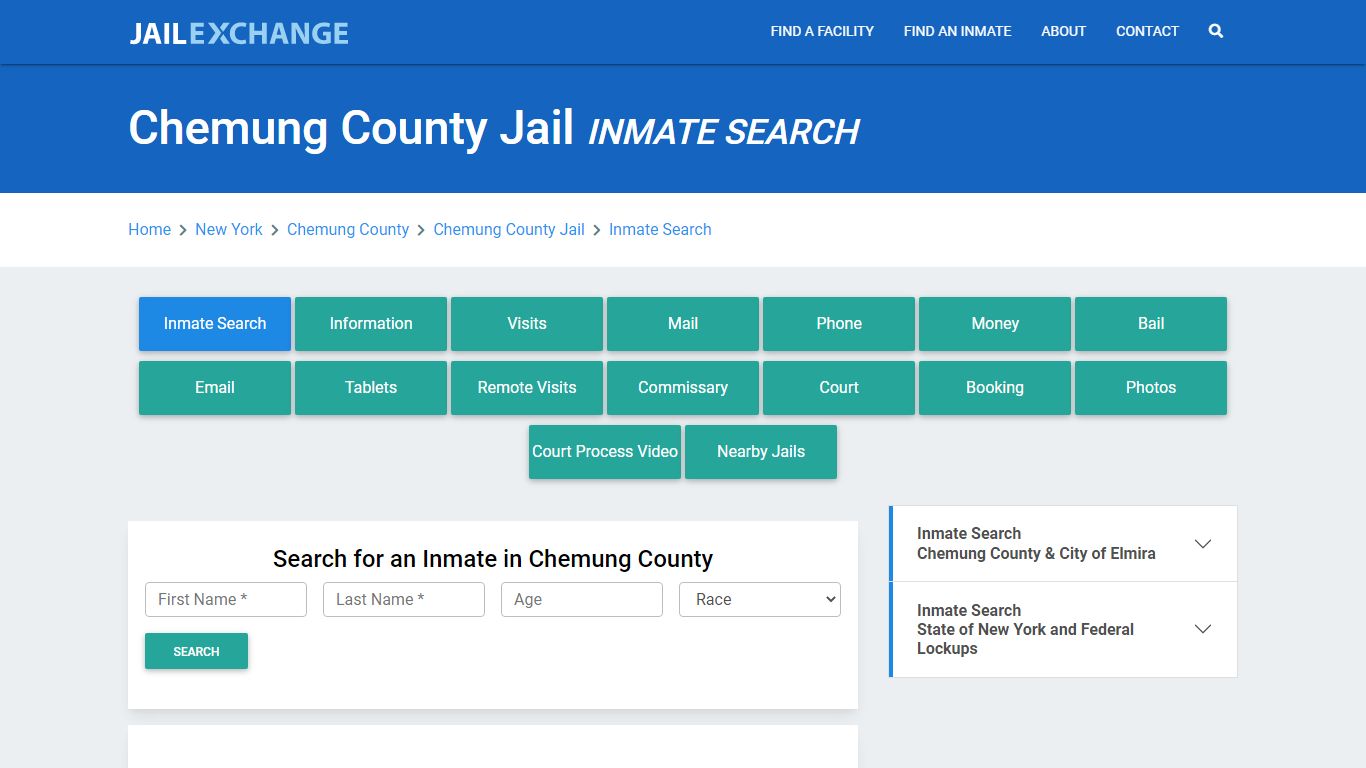 Chemung County Jail, NY Inmate Search: Roster & Mugshots