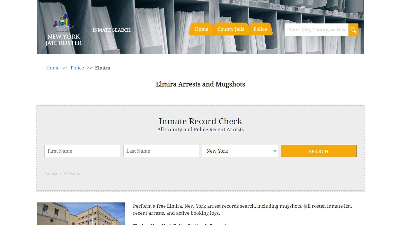 Elmira Arrests and Mugshots - Jail Roster Search